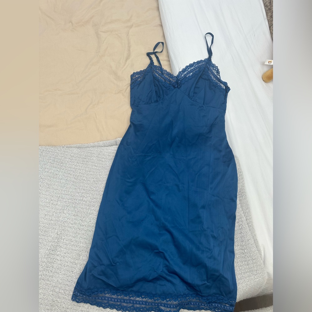 Vintage blue Lace Slip Dress size SM
